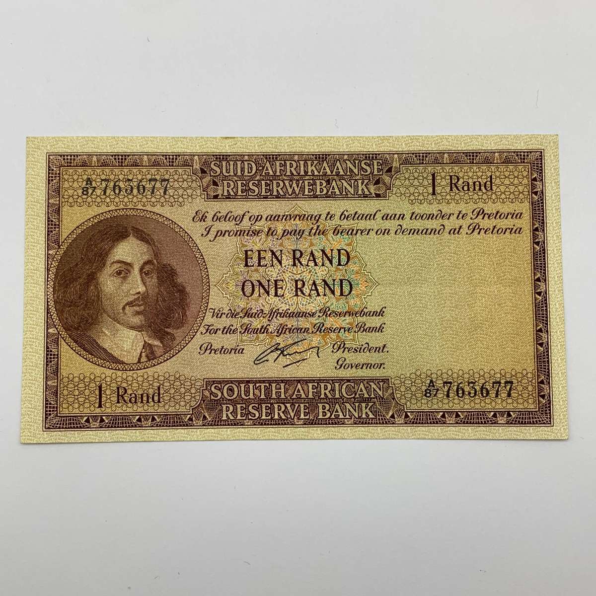 SA  'G. Rissik'  1962 One Rand 'A87' Note (UNC)