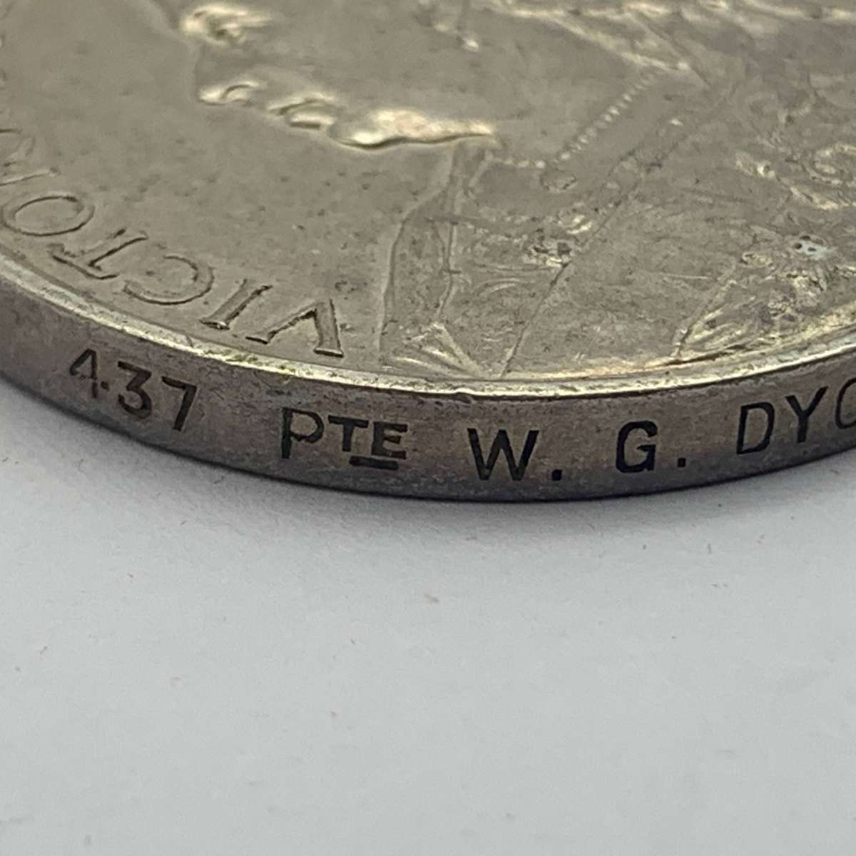 Boer War  Q.S.A. Medal 'PTE. W.G. DYCE' (Grahamstown T.G)