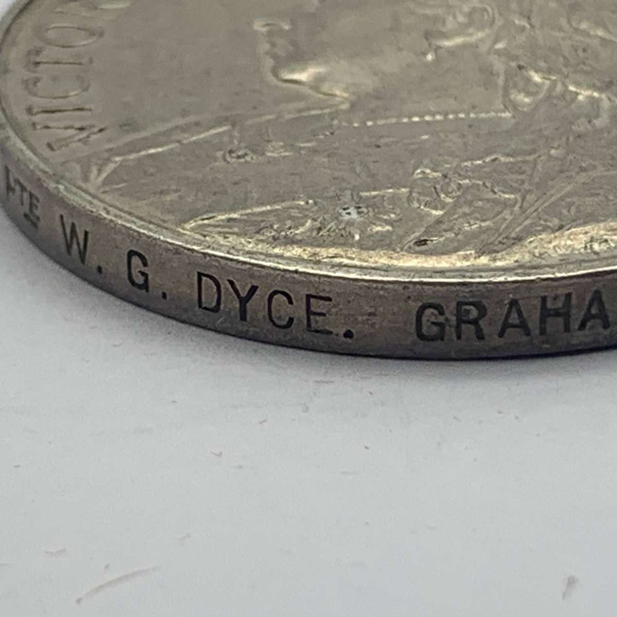 Boer War  Q.S.A. Medal 'PTE. W.G. DYCE' (Grahamstown T.G)
