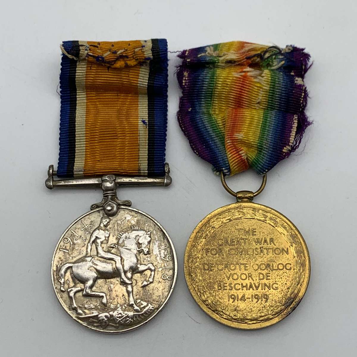 WW1 Medal Pair to 'PTE. T. BYRNE' (2ND S.A.I.)