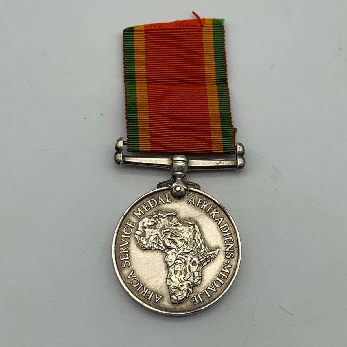 WW2  Silver 'Africa Service Medal' (D. DU PLESSIS)