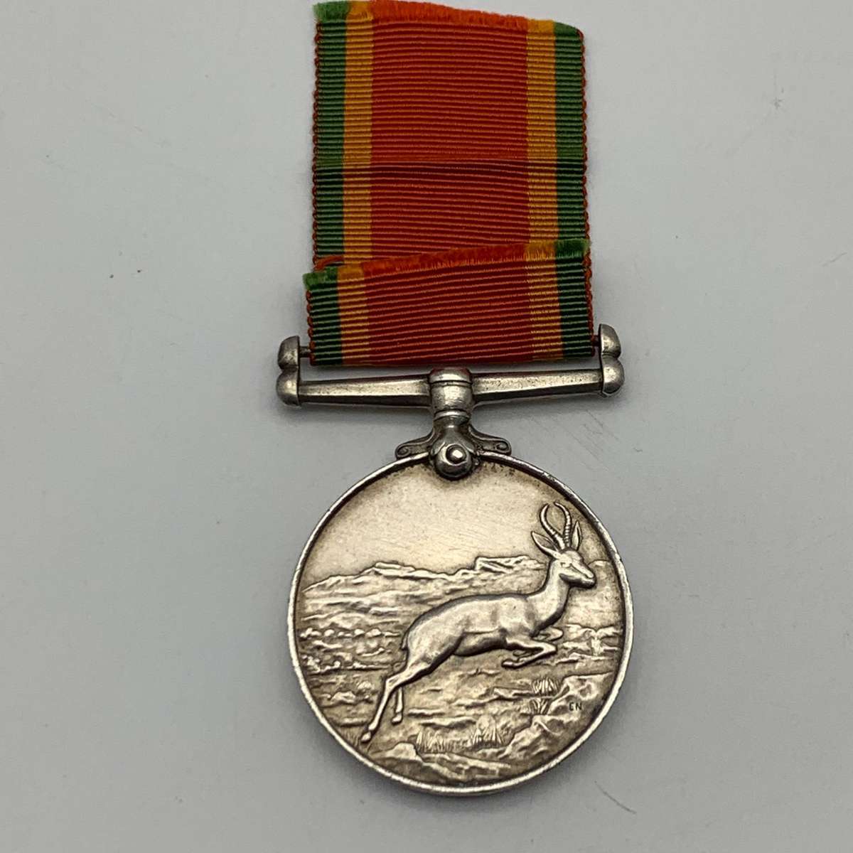 WW2  Silver 'Africa Service Medal' (D. DU PLESSIS)
