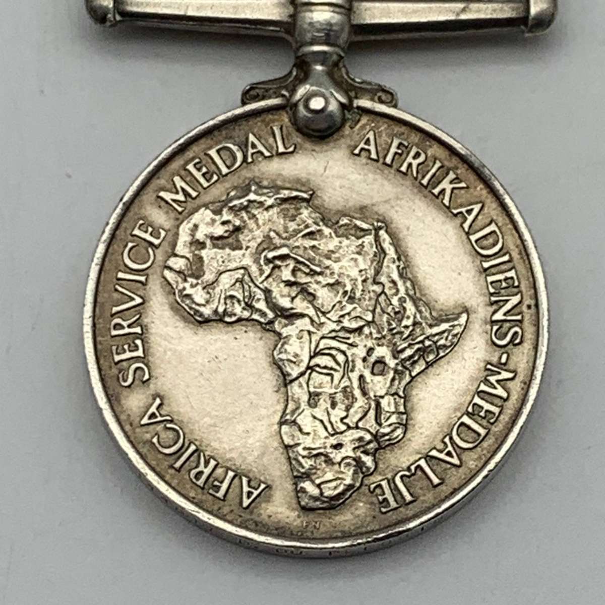 WW2  Silver 'Africa Service Medal' (D. DU PLESSIS)