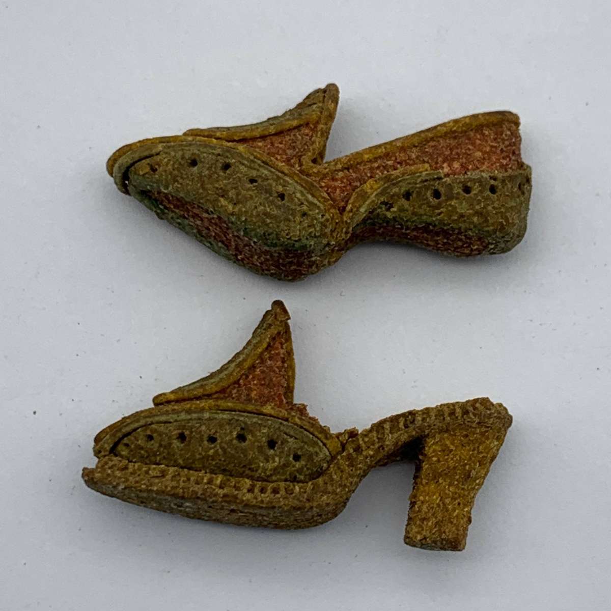 WW2  Rare 'P.O.W' Miniature Bread Dough Shoes
