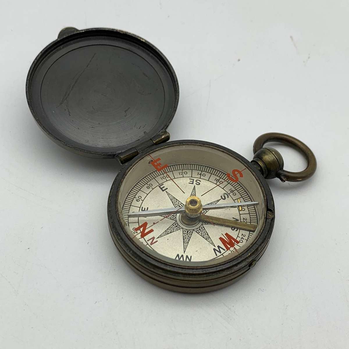 Vintage Brass Cased Compass