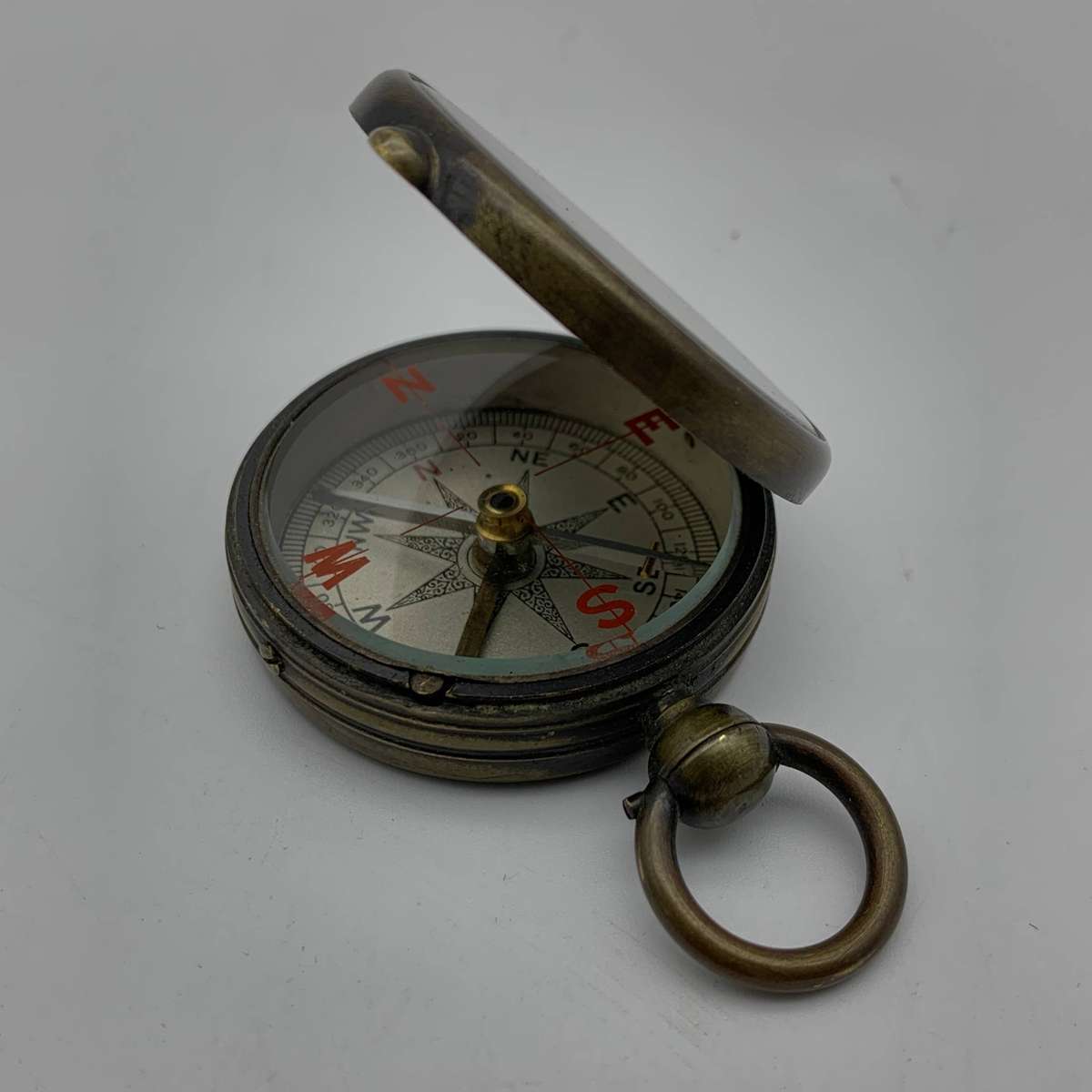 Vintage Brass Cased Compass