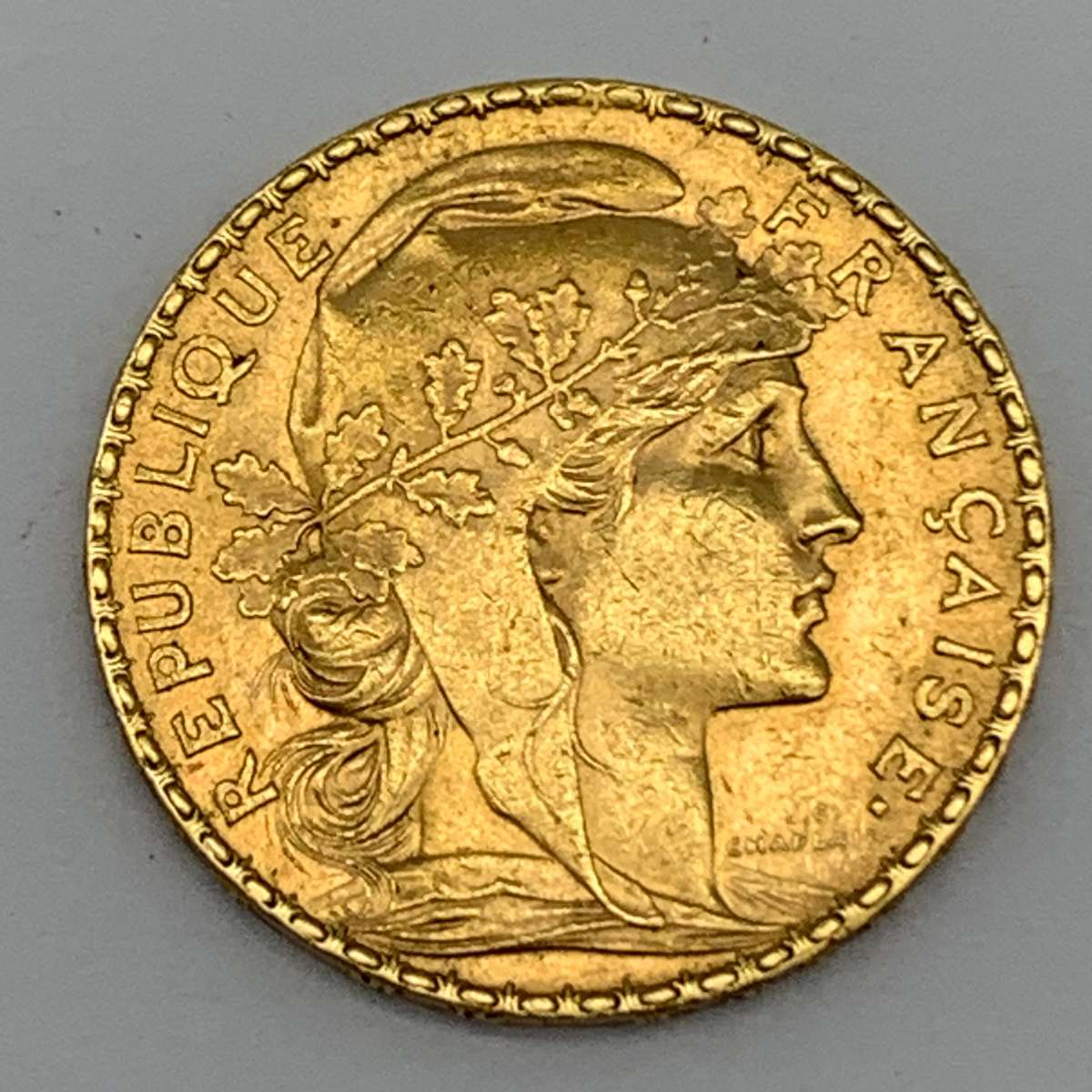 Gold French '1908' 20 Francs Coin