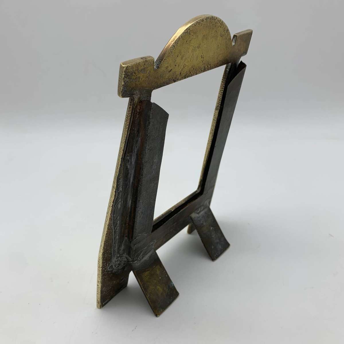 WW1  POW/Trench Art Brass Photo Frame (ROUEN 1918)