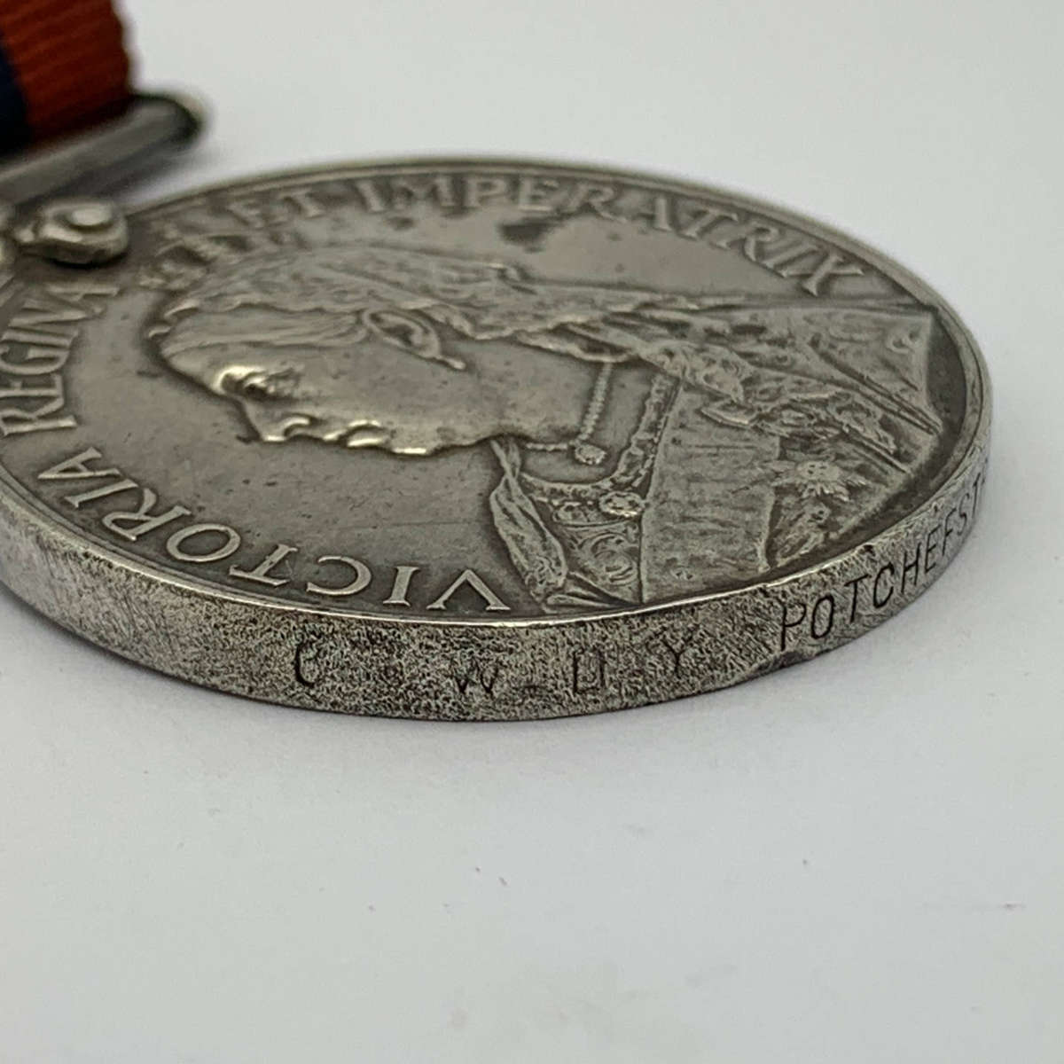 Boer War  Q.S.A. Medal 'Corp. W. Day' (Potchefstroom T.G.)