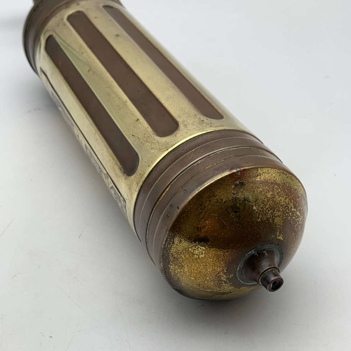 Vintage 'Pyrene' Brass Fire Extinguisher & Wall Bracket