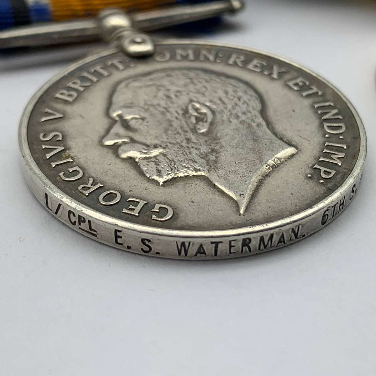 WW1  'K.I.A.' Medal Pair to 'L/CPL. E.S. Waterman' (6th S.A.I.)