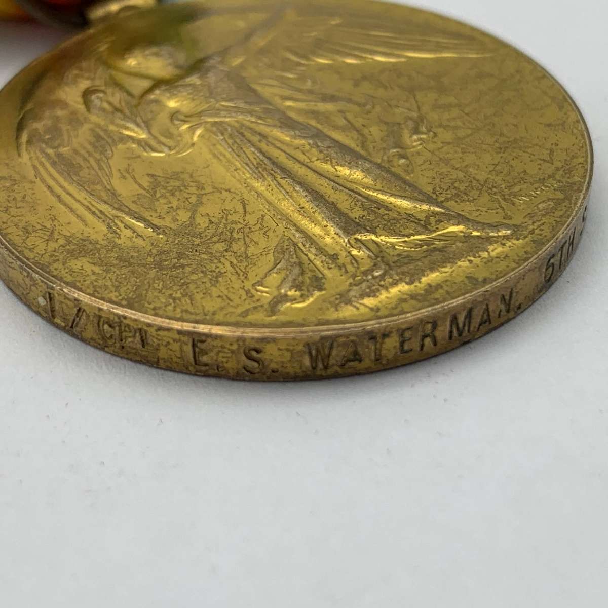 WW1  'K.I.A.' Medal Pair to 'L/CPL. E.S. Waterman' (6th S.A.I.)
