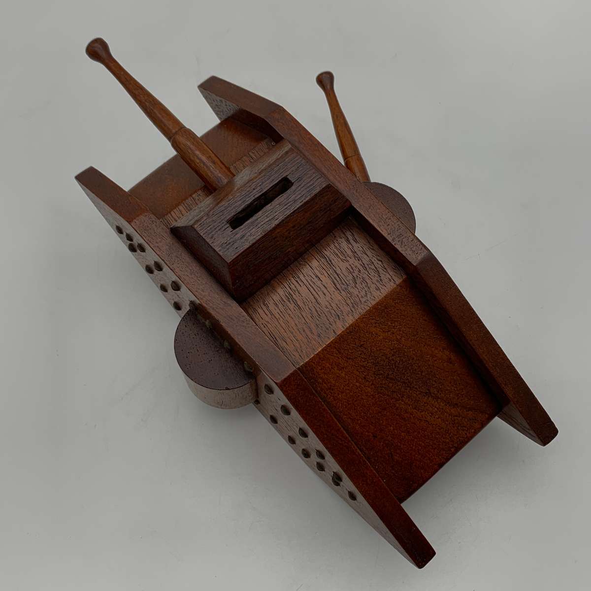 WW1 - 'Trench Art' Wooden Tank Money Box