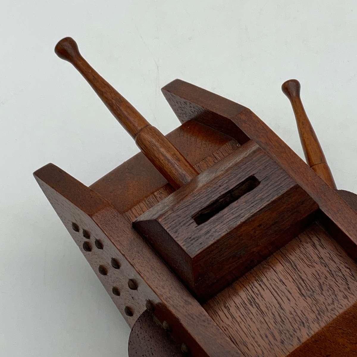 WW1 - 'Trench Art' Wooden Tank Money Box