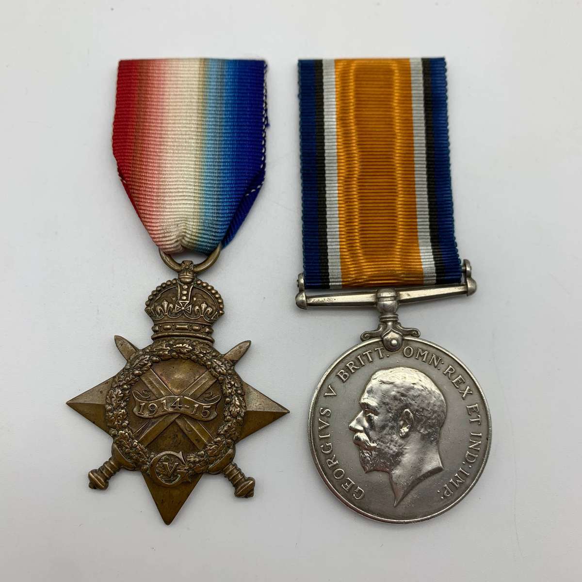 WW1 Medal Pair to 'CONST. J.A. MOMBERG' (2ND Military Constabulary)