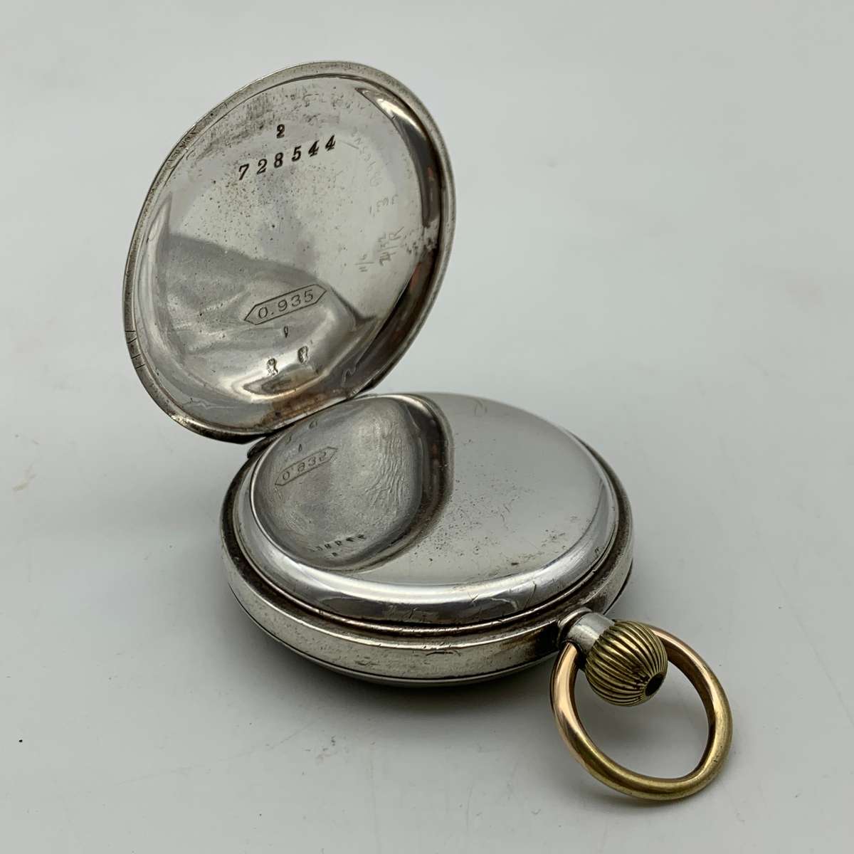 Silver Antique Swiss Pocket Watch (90g)