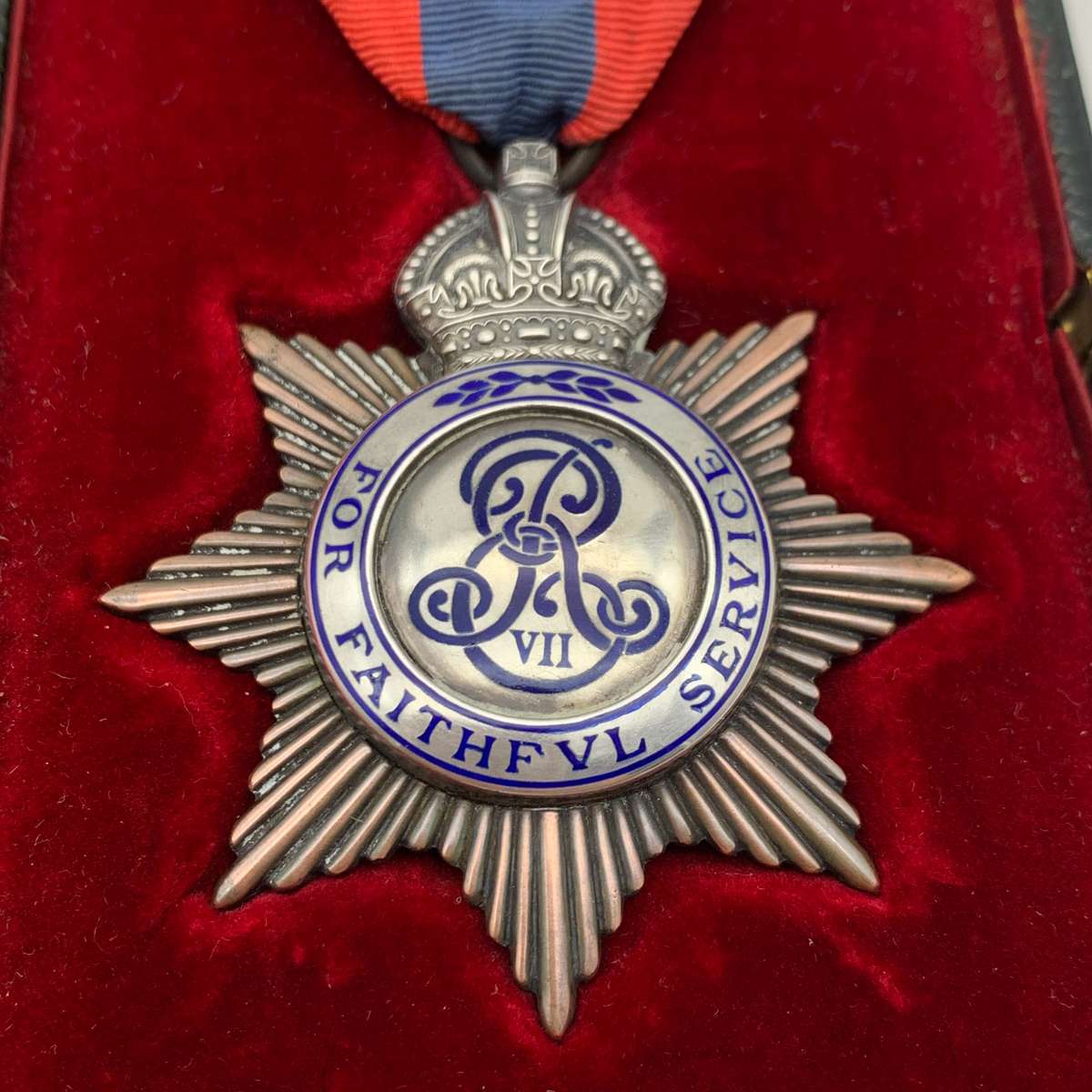 Scarce 'Imperial Service Order' (King Edward VII) Decoration (Named & Cased)