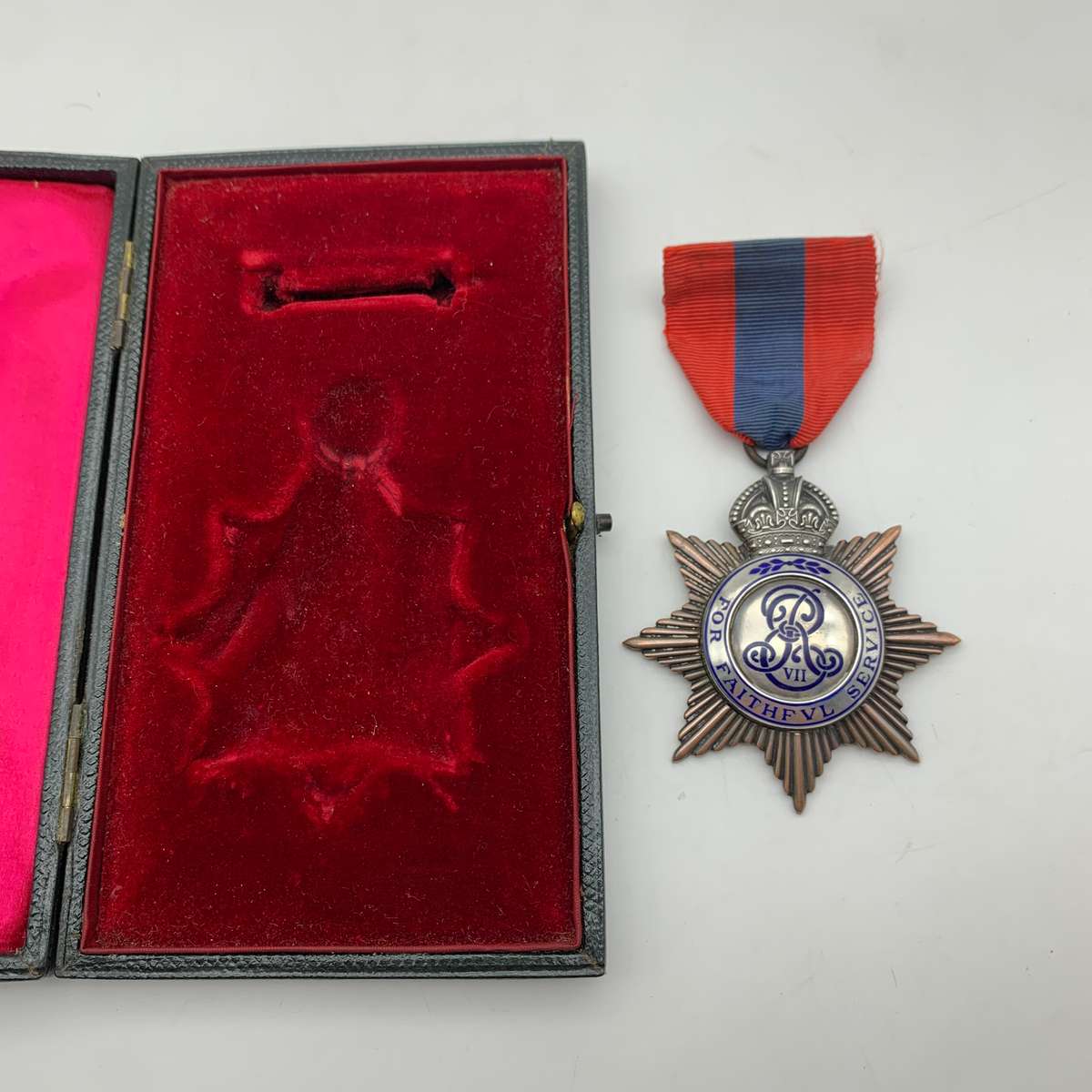 Scarce 'Imperial Service Order' (King Edward VII) Decoration (Named & Cased)
