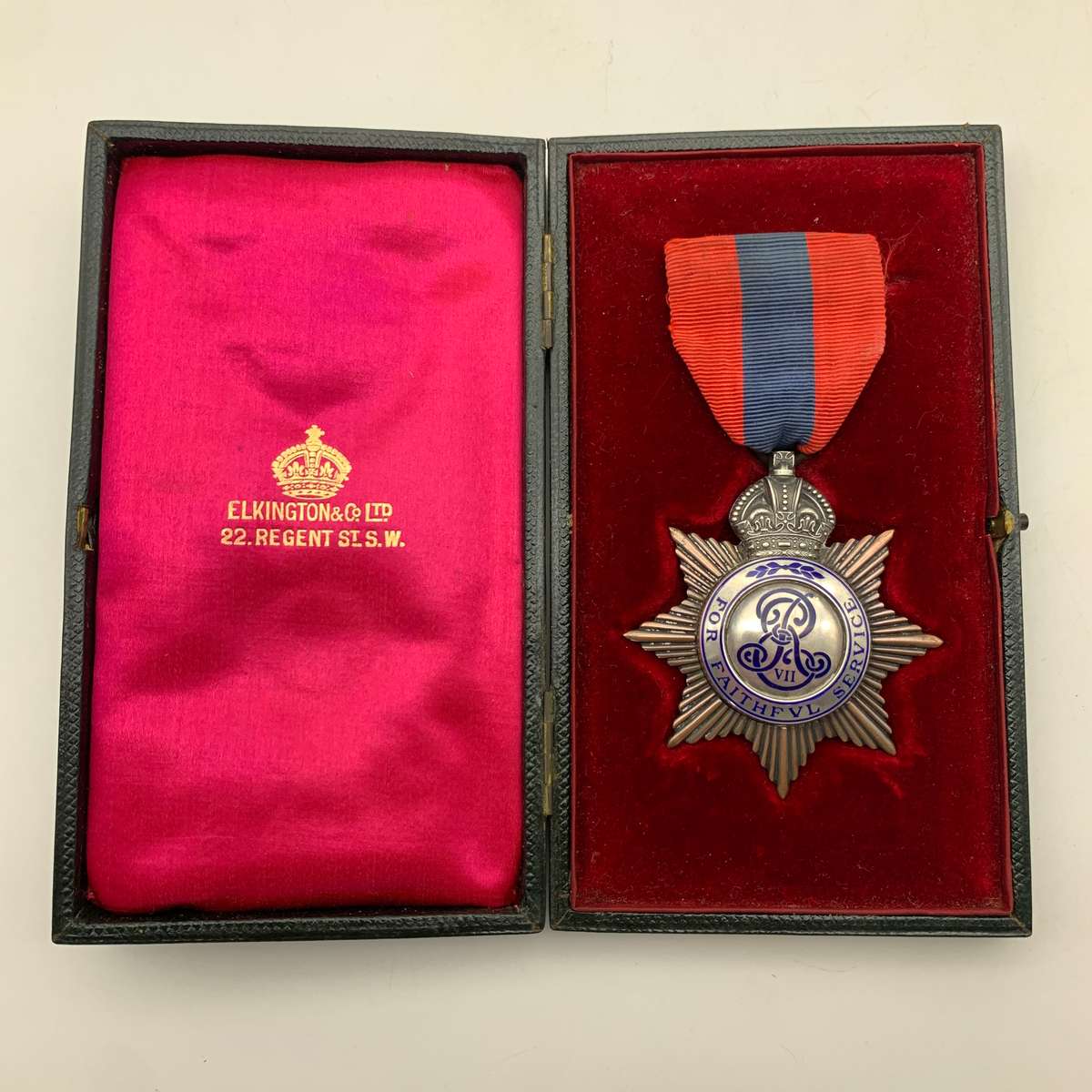 Scarce 'Imperial Service Order' (King Edward VII) Decoration (Named & Cased)