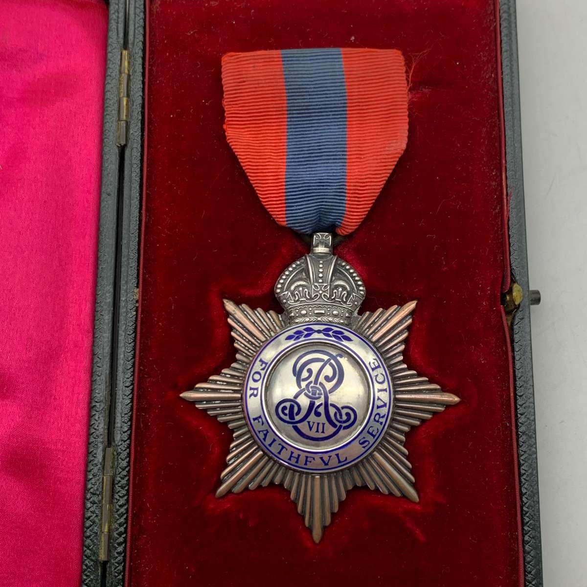 Scarce 'Imperial Service Order' (King Edward VII) Decoration (Named & Cased)