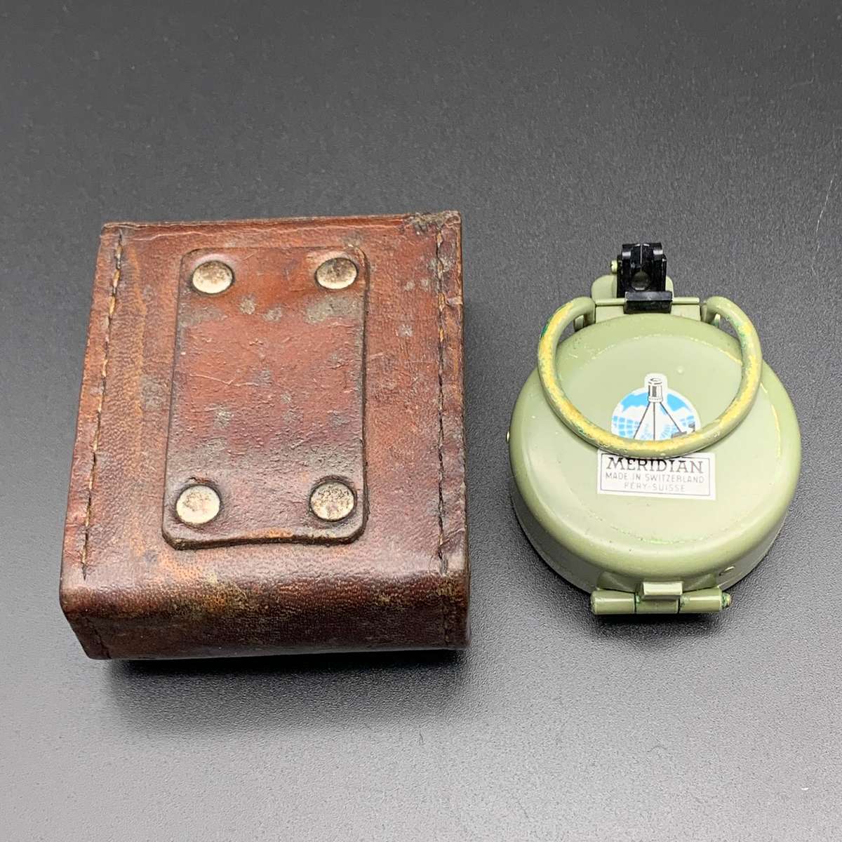 Vintage Swiss 'Meridian' Prismatic Compass