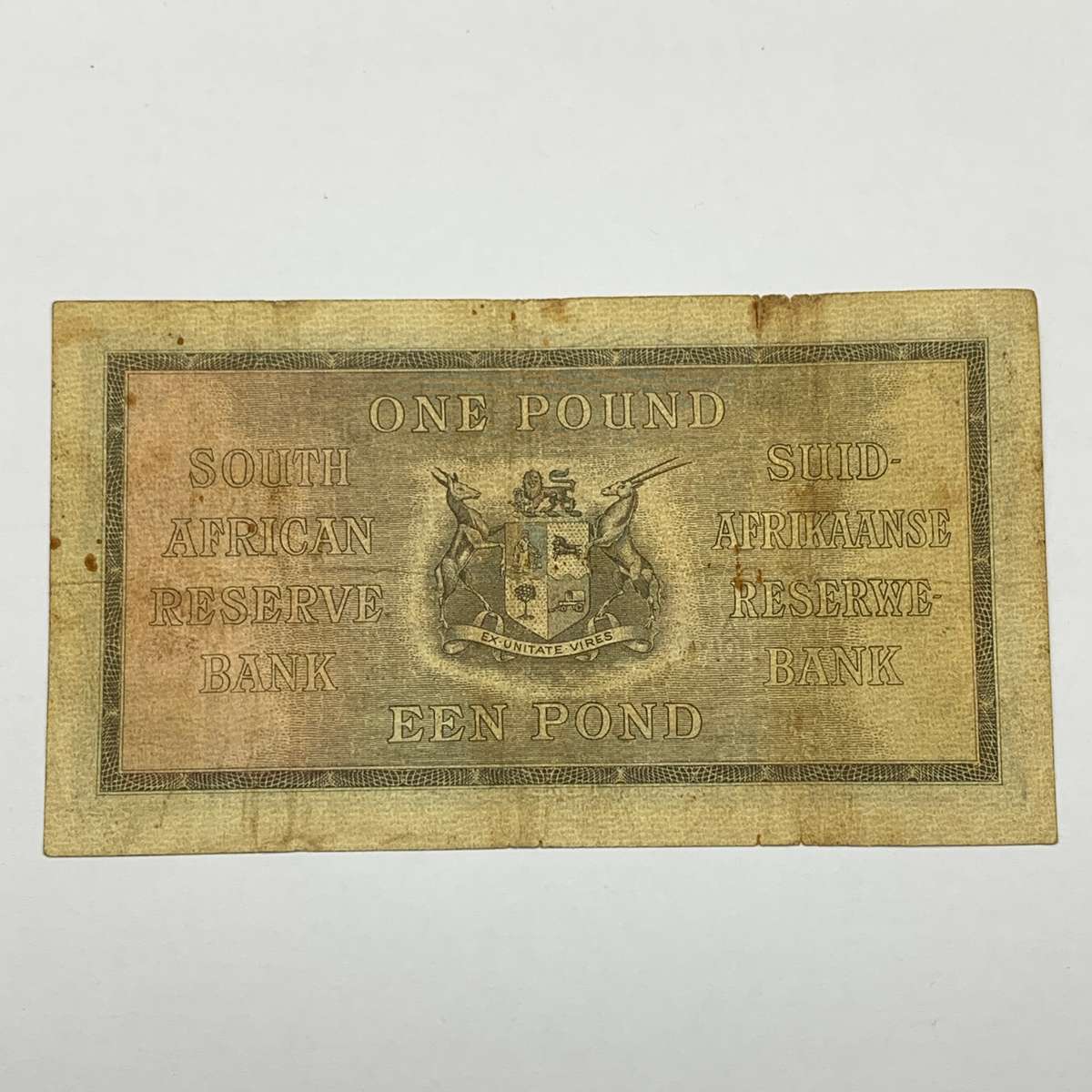 SA  'J. Postmus' 1940  One Pound A101 Bank Note (F-VG)