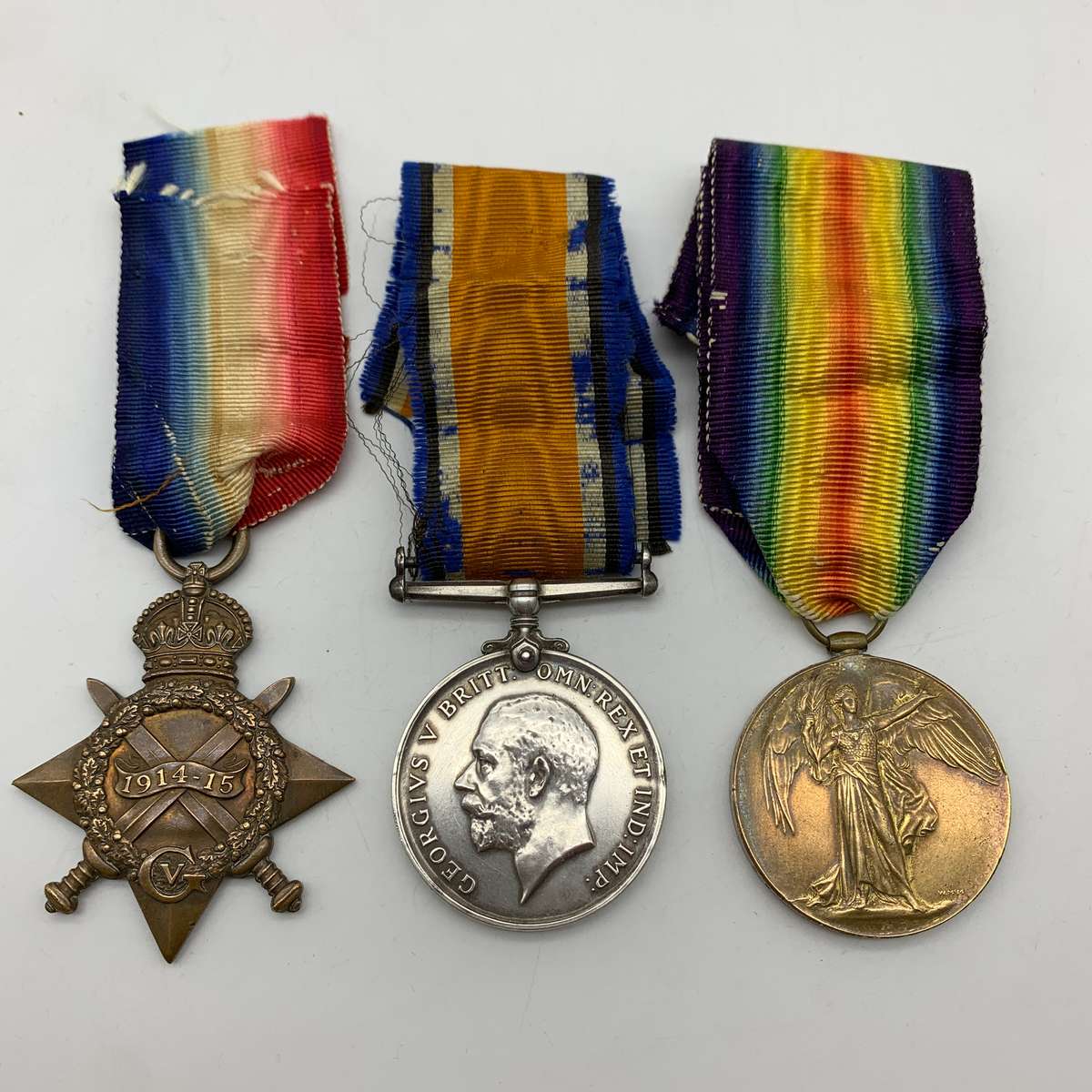 S. Africa  WW1 Medal Trio to 'S.Q.M.S. W.H. RAW' (10th S.A.H.)