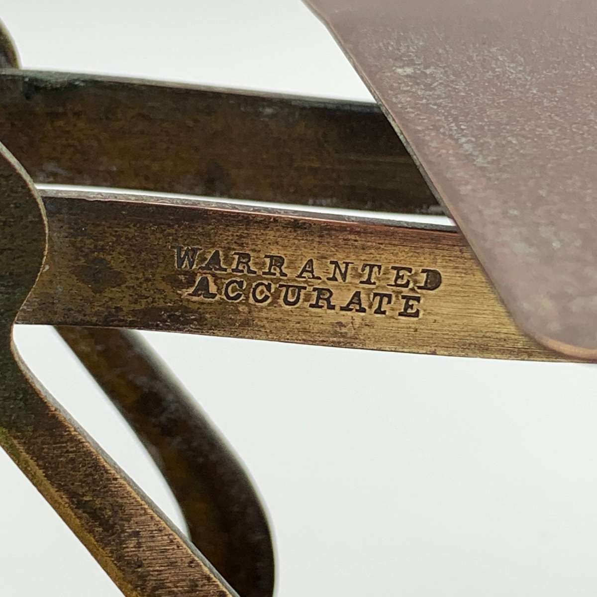 Early Wood & Brass Postal Scale with Weights
