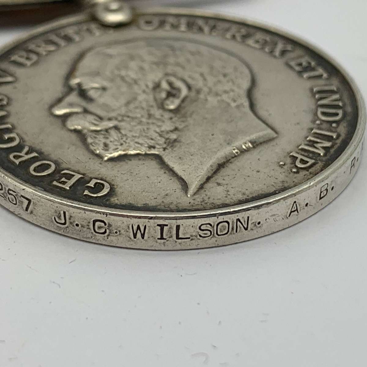 WW1  'K.I.A' Medal Pair to 'J.C. WILSON' (R.N.V.R.)