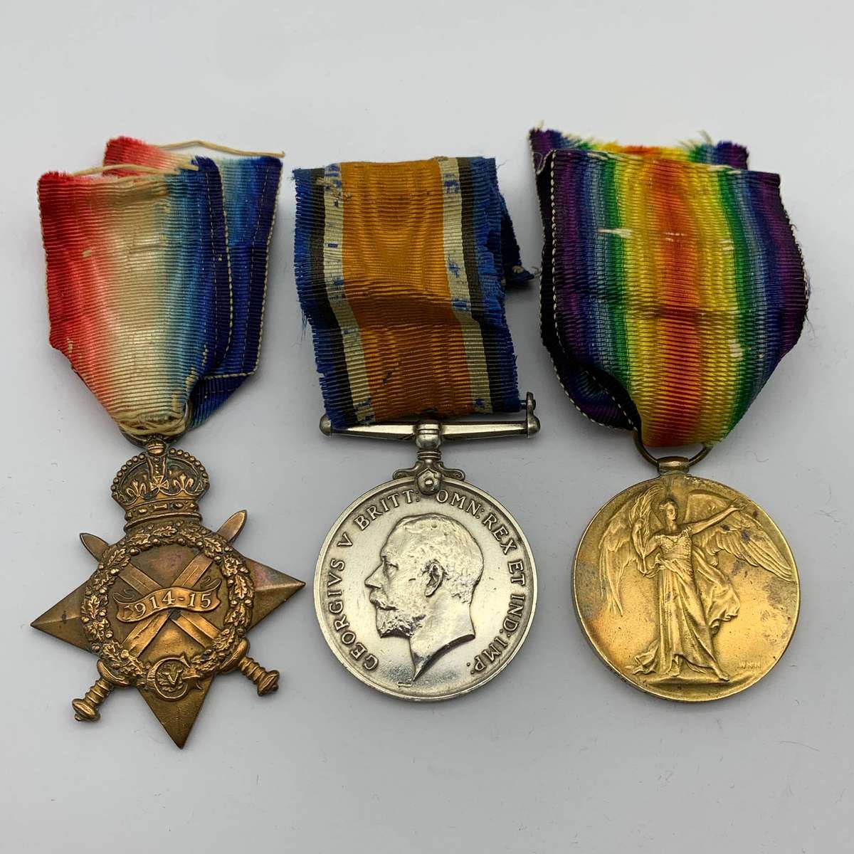 WW1 Medal Trio  'SPR. E. CROSS' (M.T.C. & 7th Inf.)