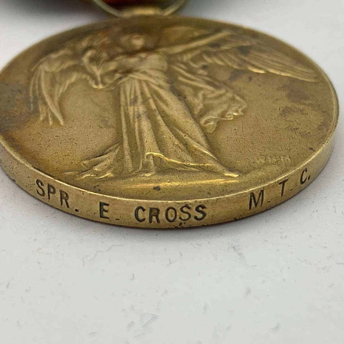 WW1 Medal Trio  'SPR. E. CROSS' (M.T.C. & 7th Inf.)