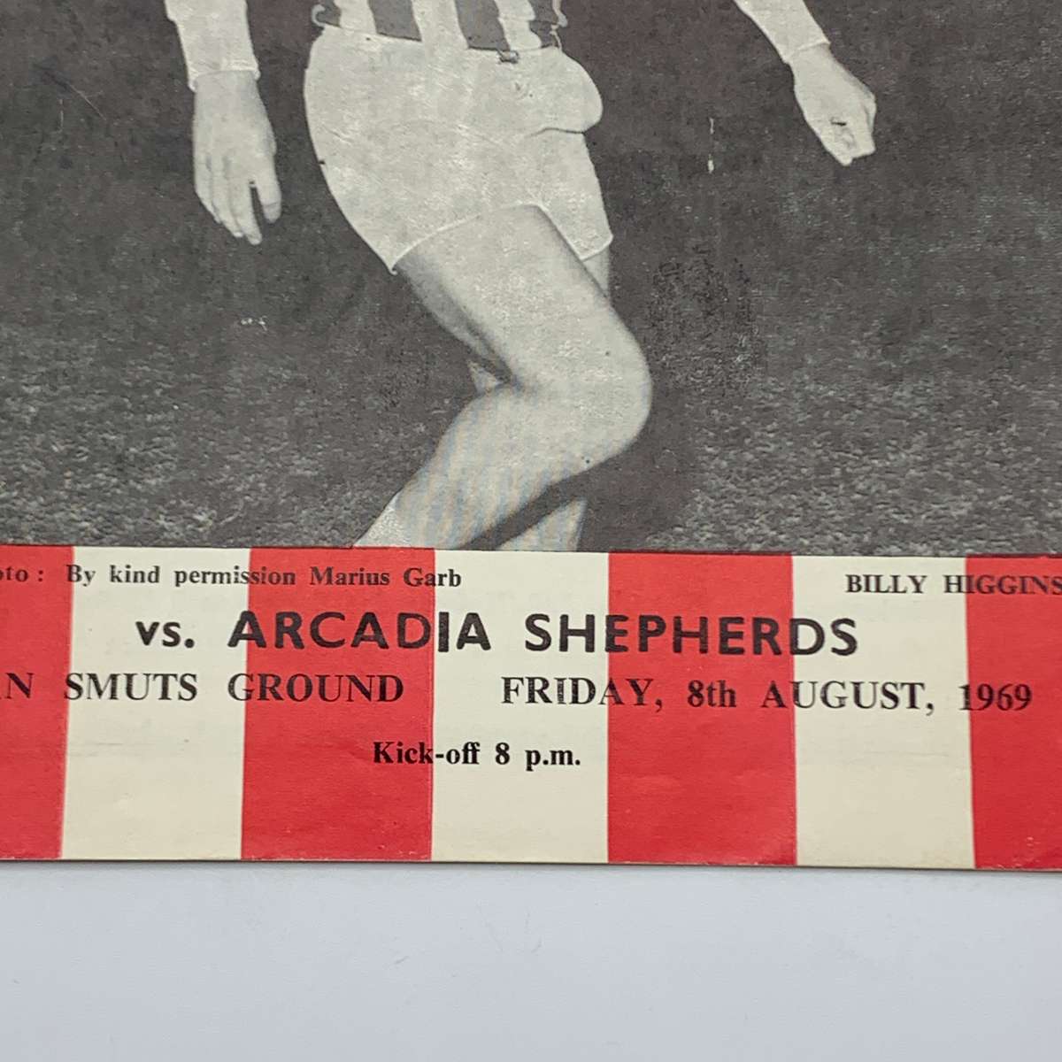 Soccer  '1969 East London Celtic vs Arcadia Shepherds' Official Programme