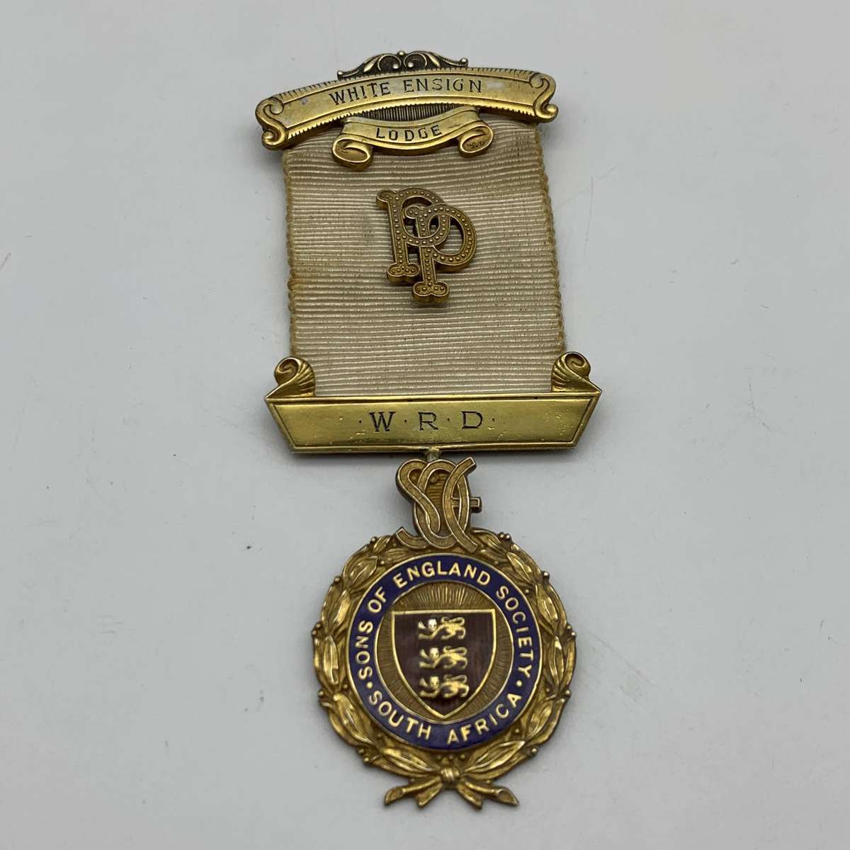 S. Africa 'Sons of England' Solid Silver & Enamel Medal (S.R. Liddiard)