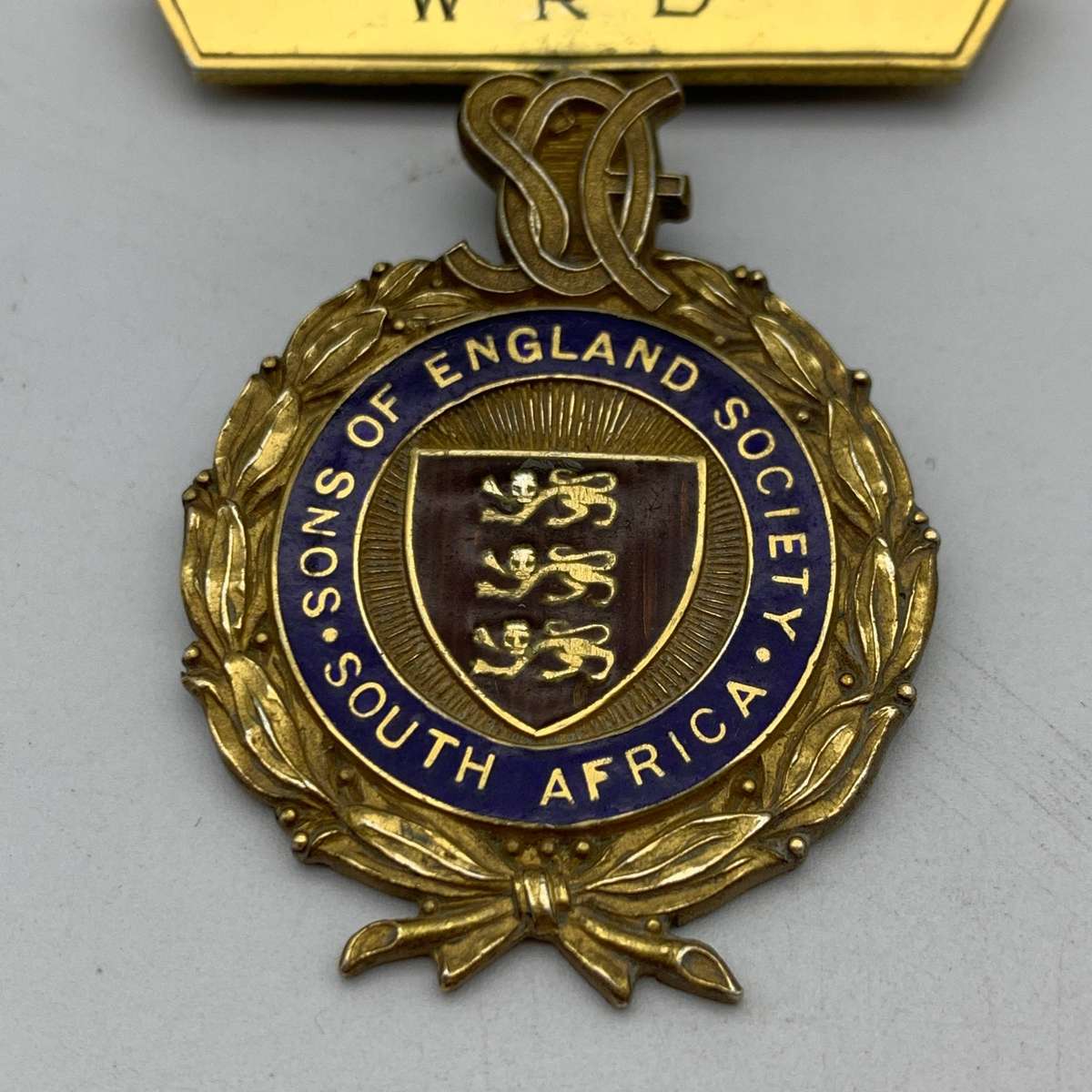 S. Africa 'Sons of England' Solid Silver & Enamel Medal (S.R. Liddiard)