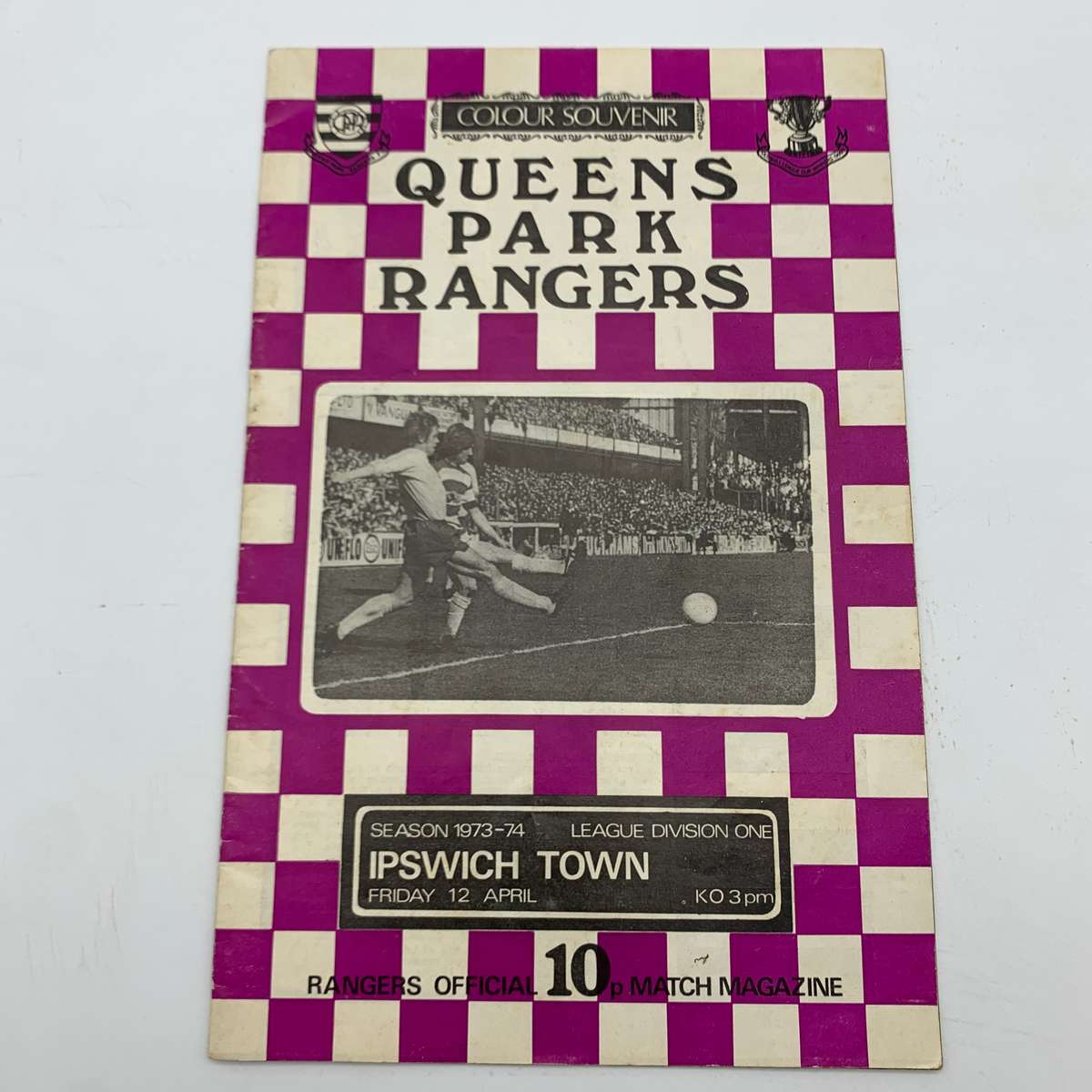 Soccer  '1973/4 Queens Park Rangers vs Ipswich Town' Official Programme