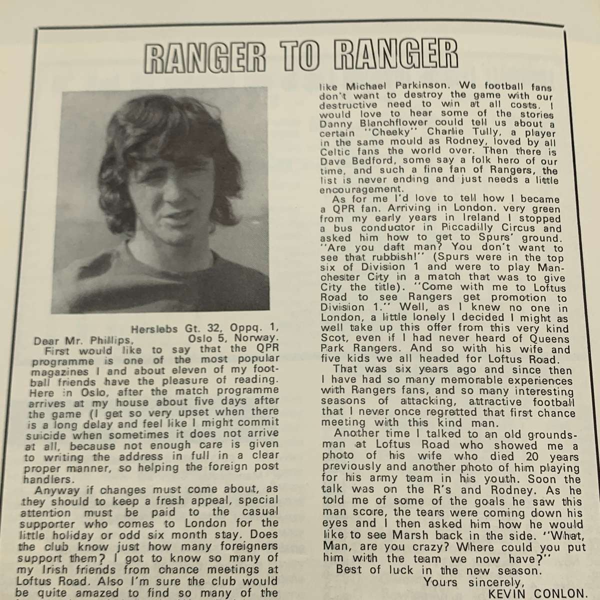 Soccer  '1973/4 Queens Park Rangers vs Ipswich Town' Official Programme