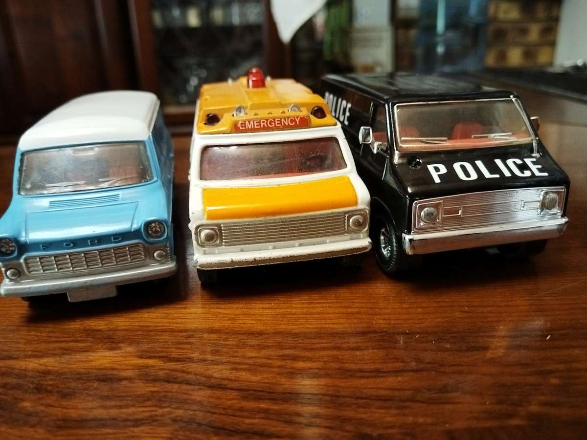 3 X Vans, CORGI, DINKY and MATCHBOX