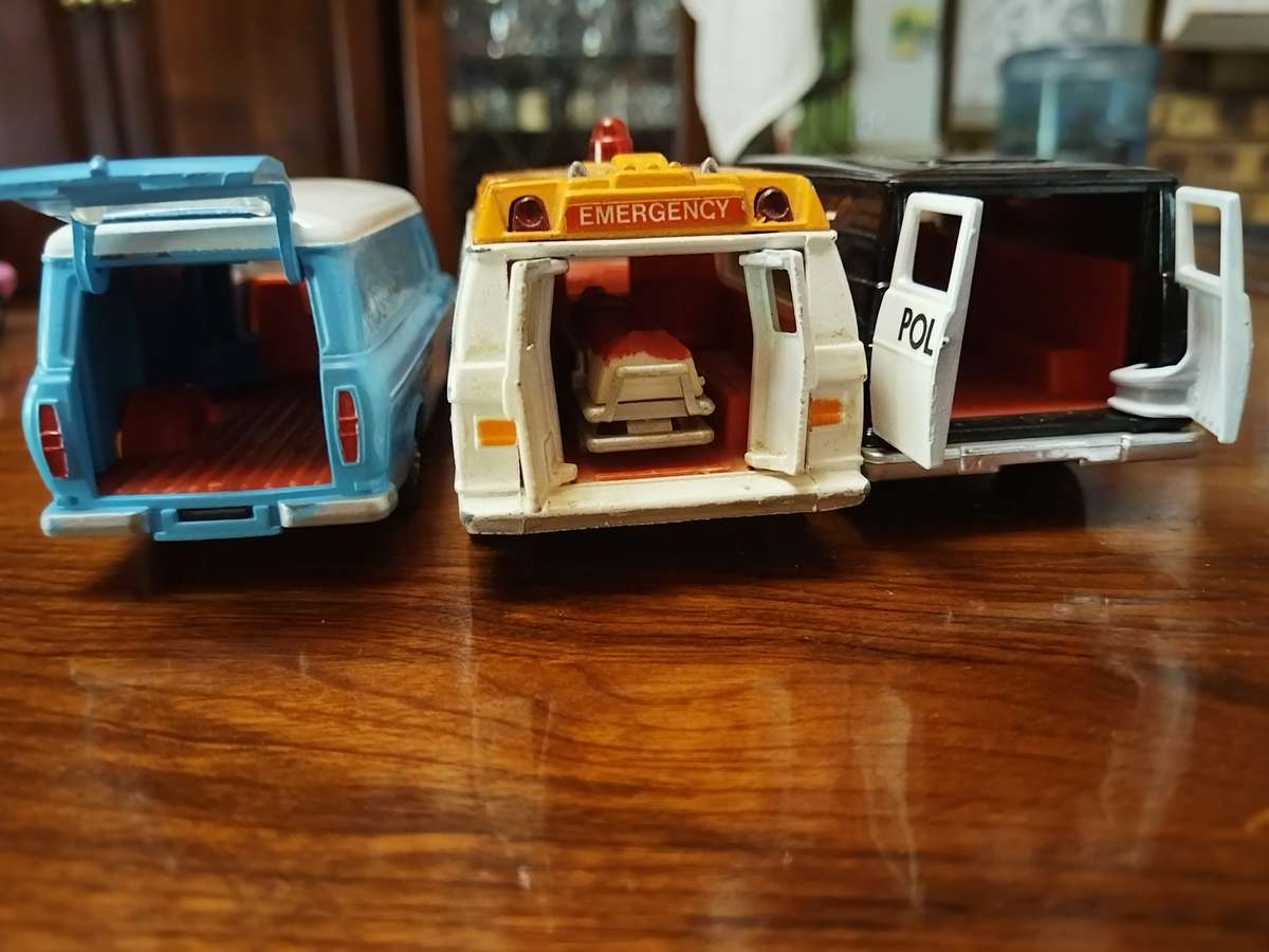 3 X Vans, CORGI, DINKY and MATCHBOX