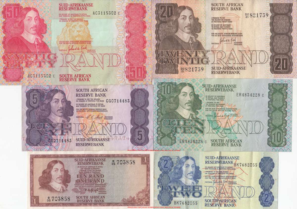 ***  SET OF  SIX  NOTES  FOR 1 BID   ***        SET013A