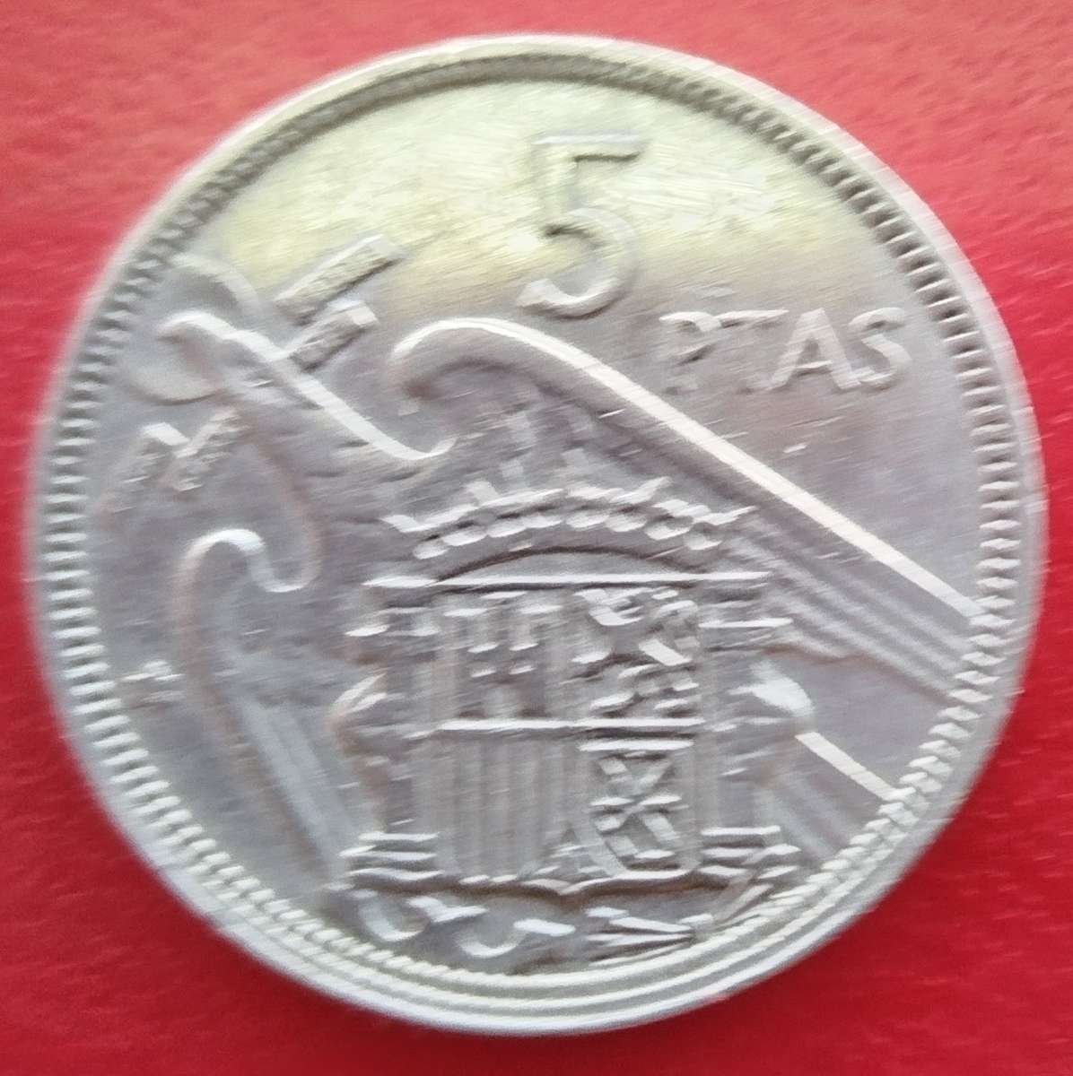 1957  5 Pesetas Coin      Spain          SUN14836