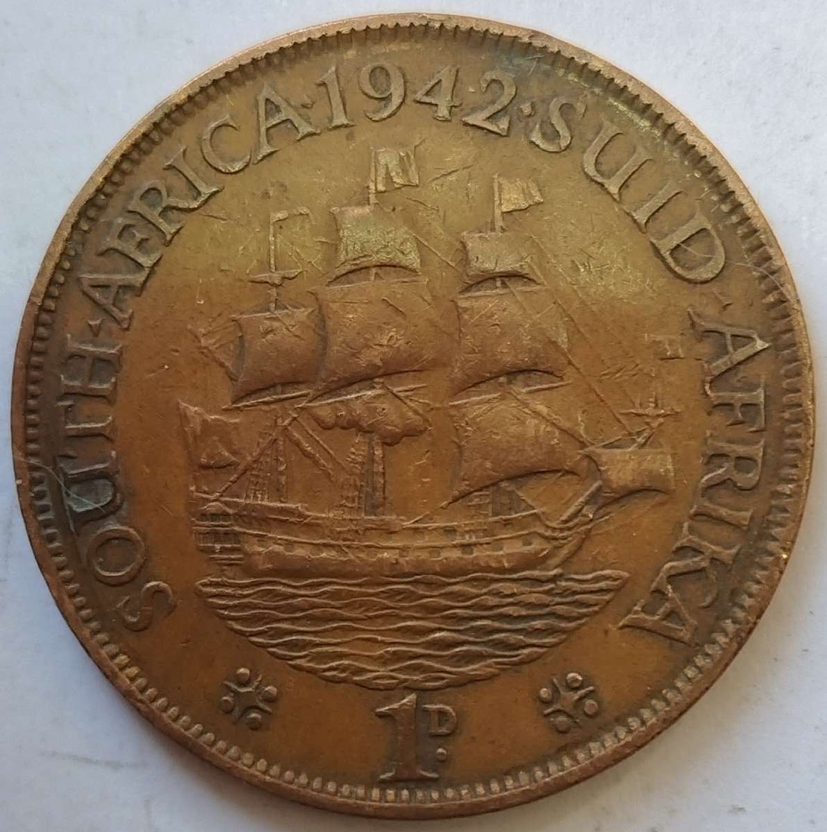 1942    PENNY  COIN        SA                       SUN14855