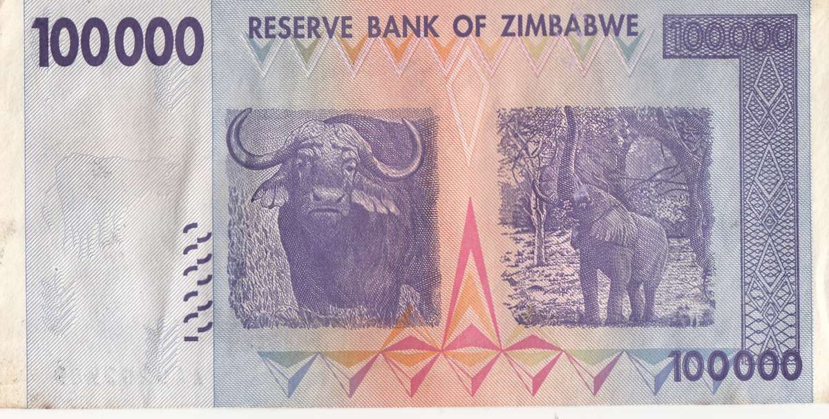 ONE HUNDRED THOUSAND DOLLARS       ZIMBABWE        AA0202988      SET084