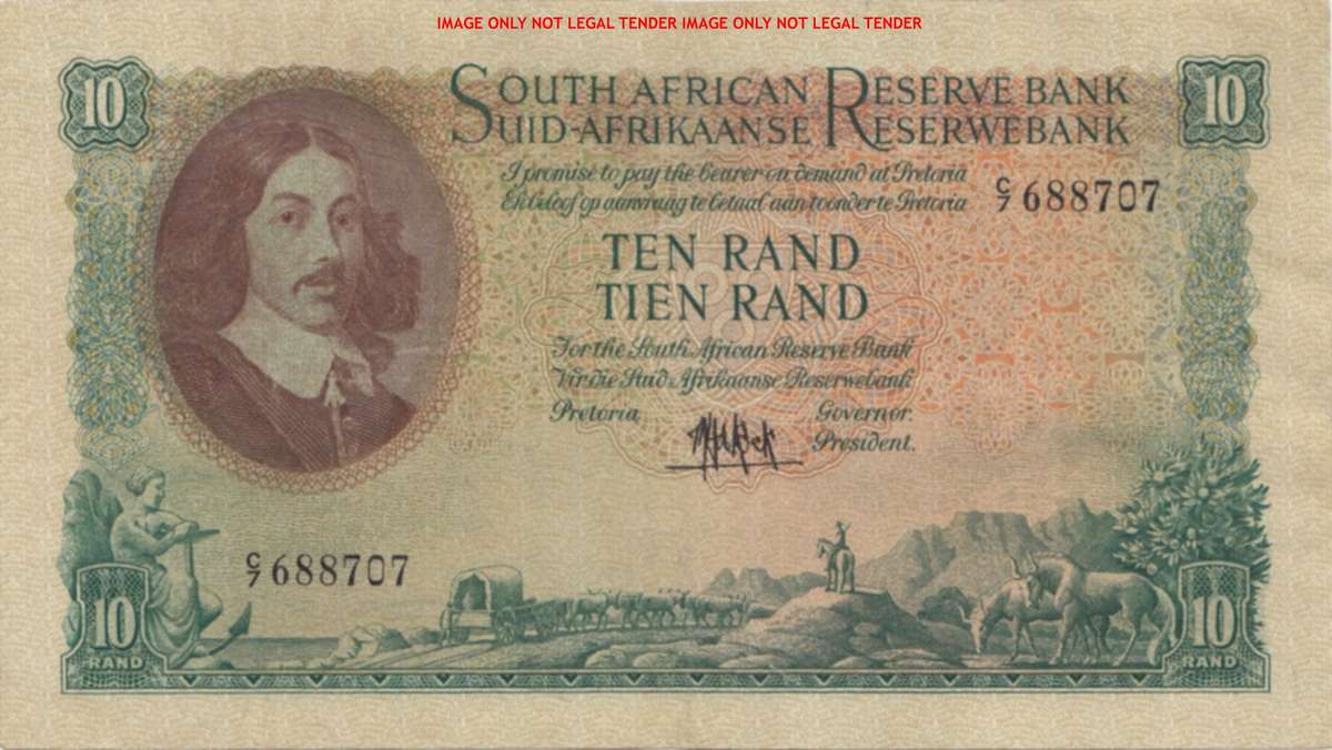 MH DE KOCK     TEN RAND/ TIEN RAND NOTE       C7 688707      SET072