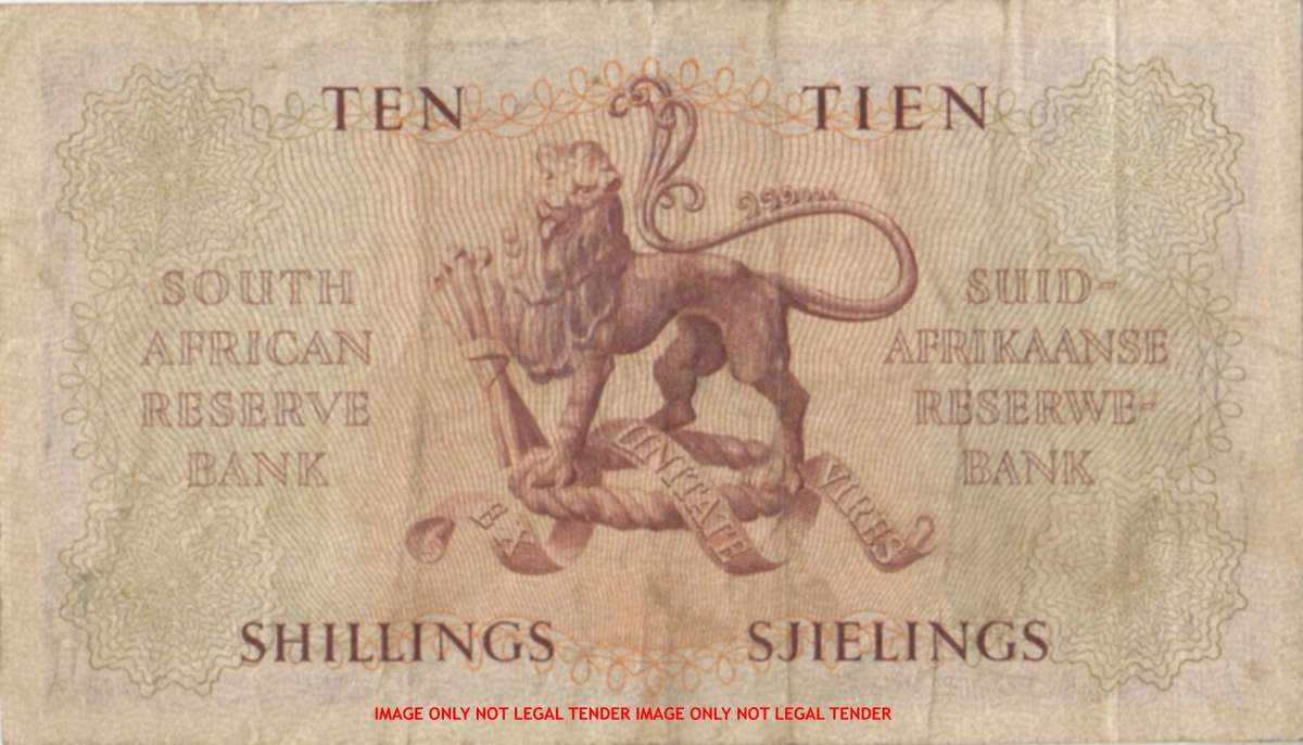 WOW    ***  MH de Kock 1948 Ten Shillings  Note  ***     A8 302599     SET068