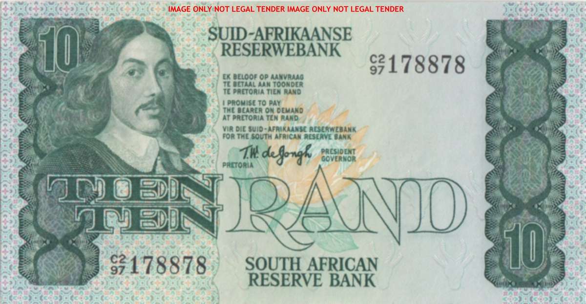 TW DE JONGH      R10 Banknote      C297 178878        SET032