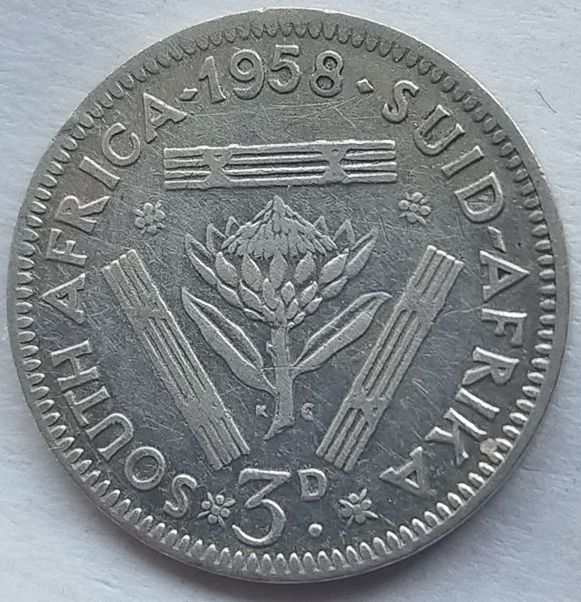 1958  Threepence Coin   (SILVER   0.500)             SUN16267
