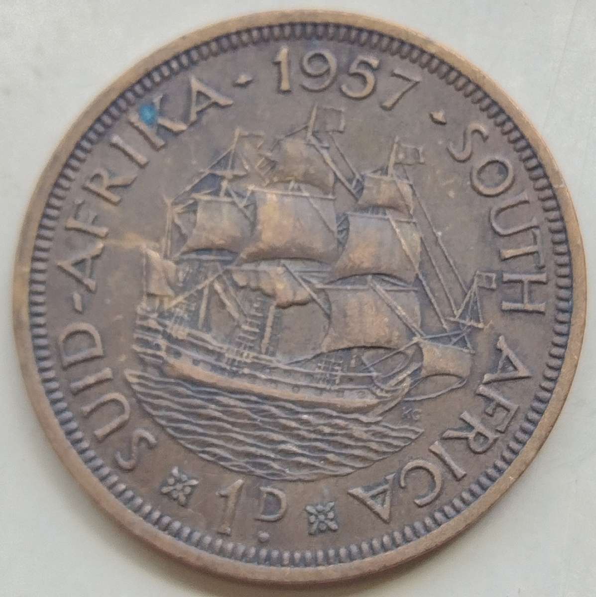 1957     PENNY  COIN        SA                       SUN16694
