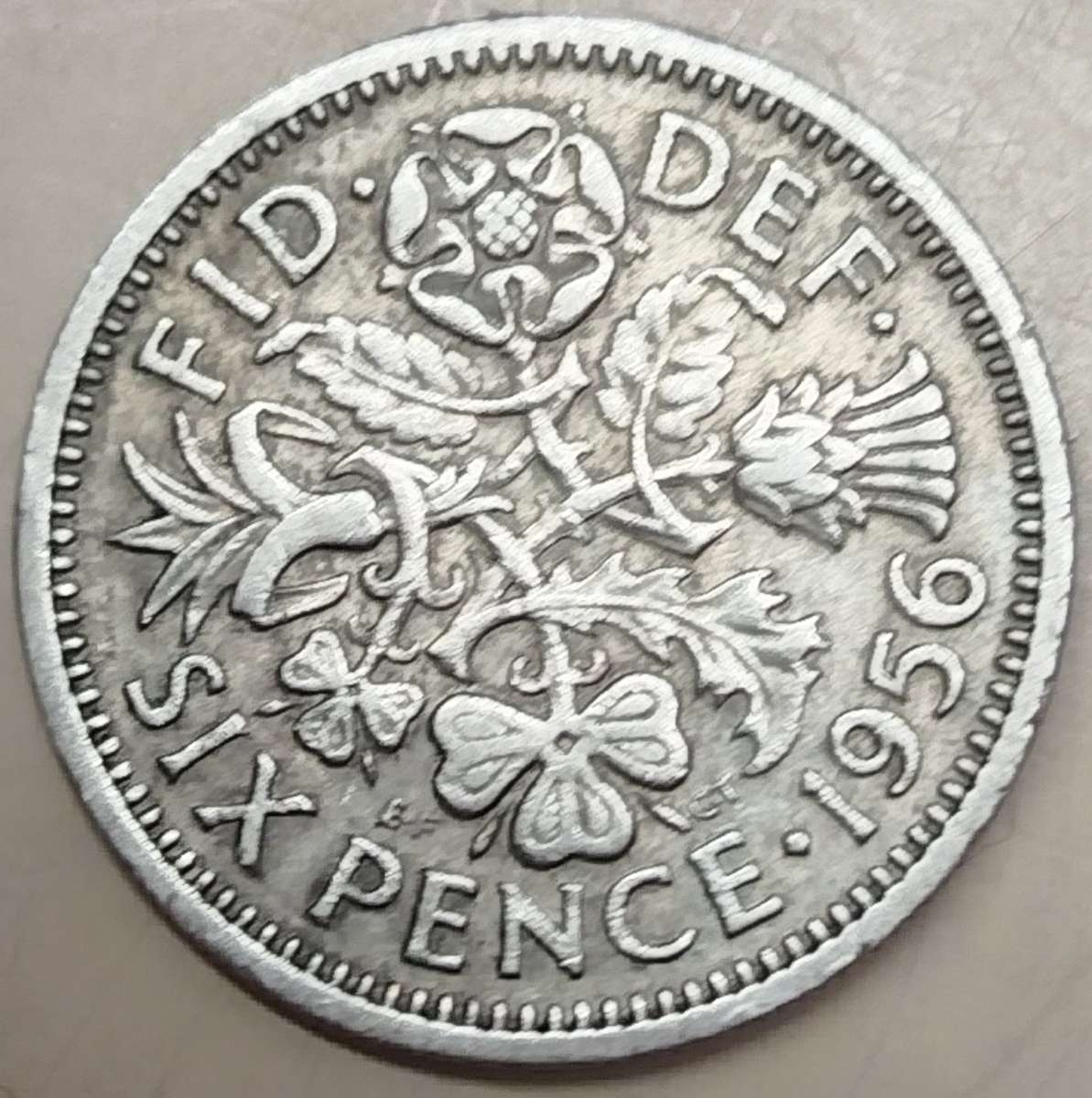 1956 -   SIX PENCE Coin      United Kingdom         SUN16736