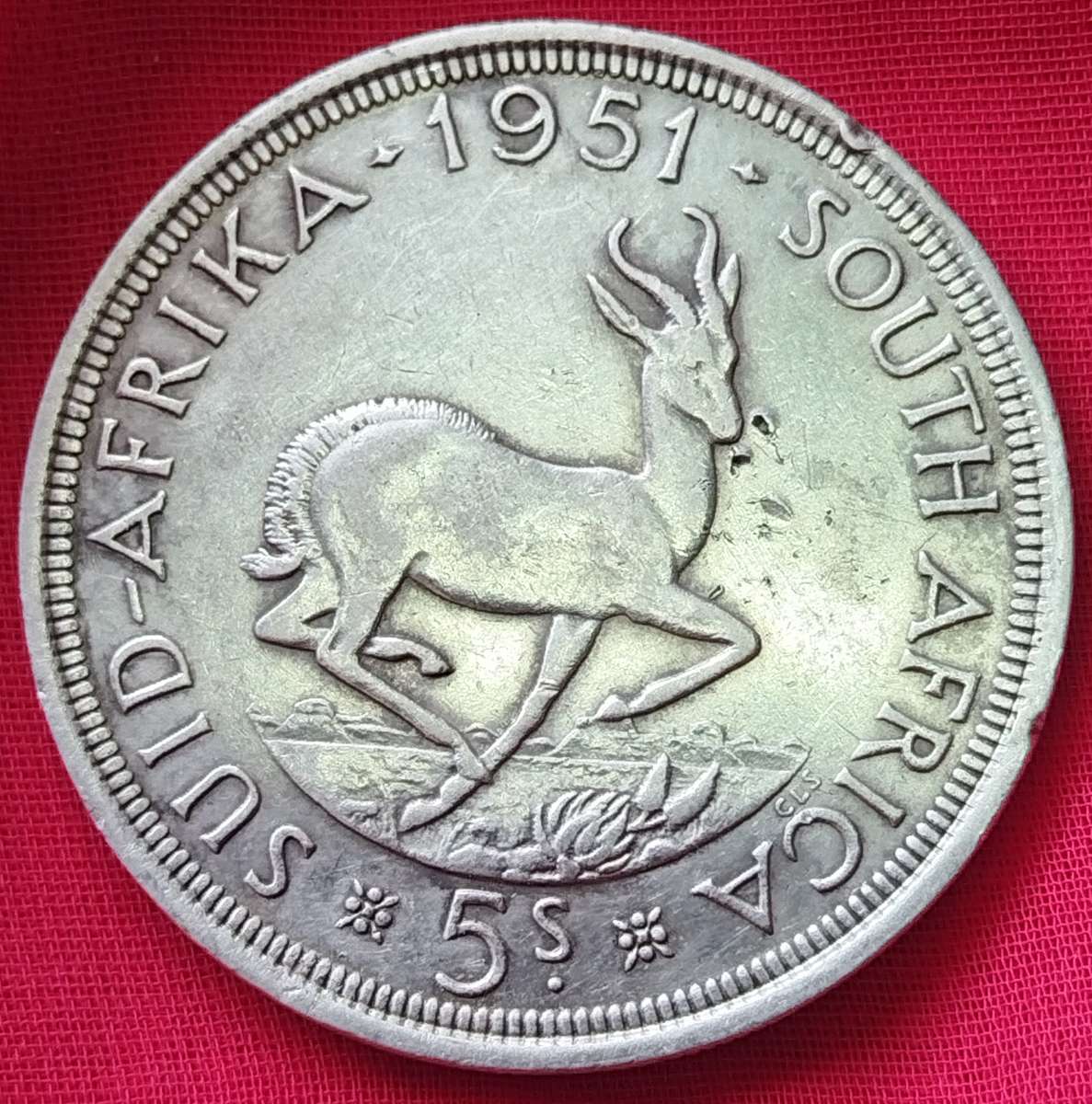 1951    5 SHILLING  COIN      (SILVER )             SUN16828