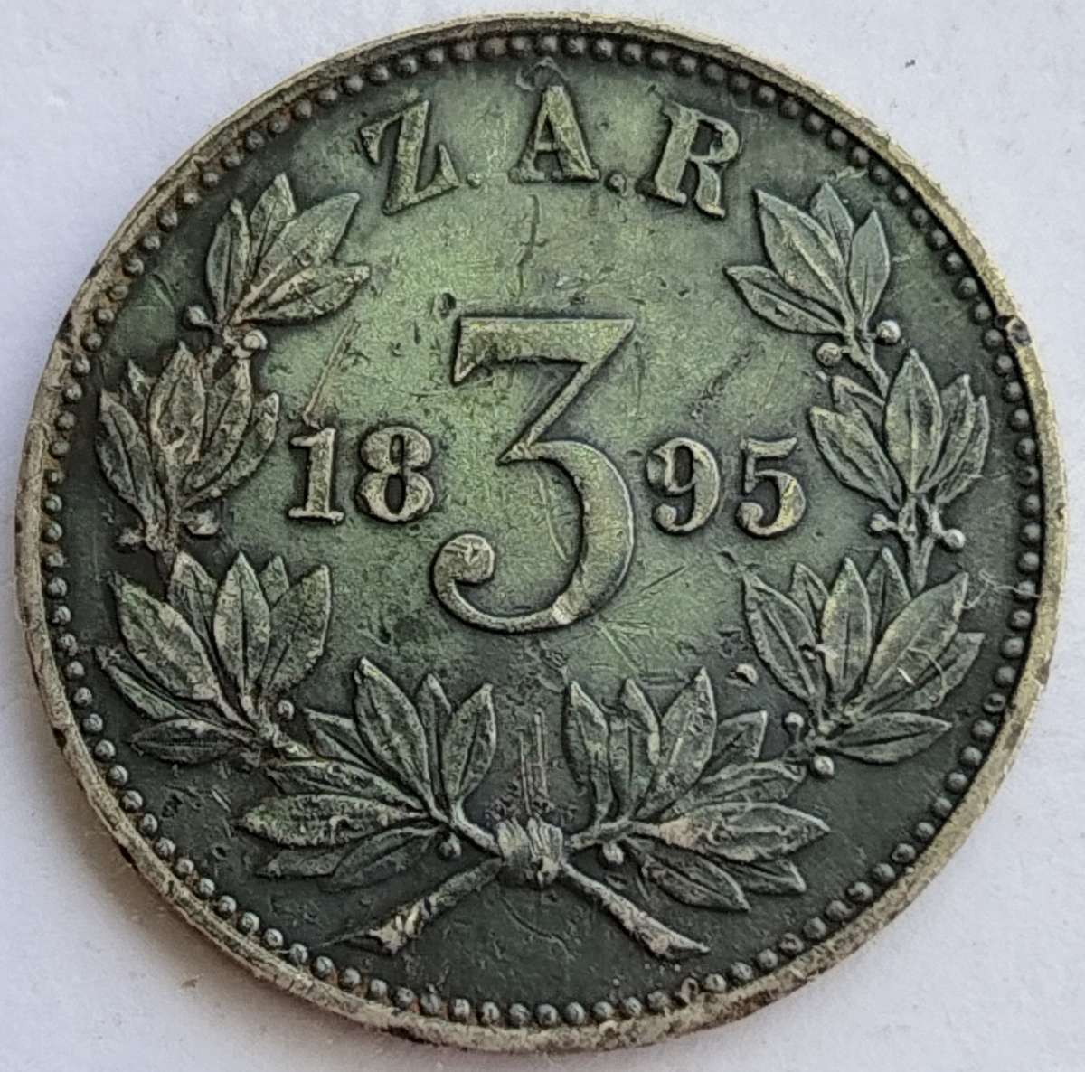1895   THREEPENCE COIN    (SILVER 0.925)     ZAR                    SUN16888